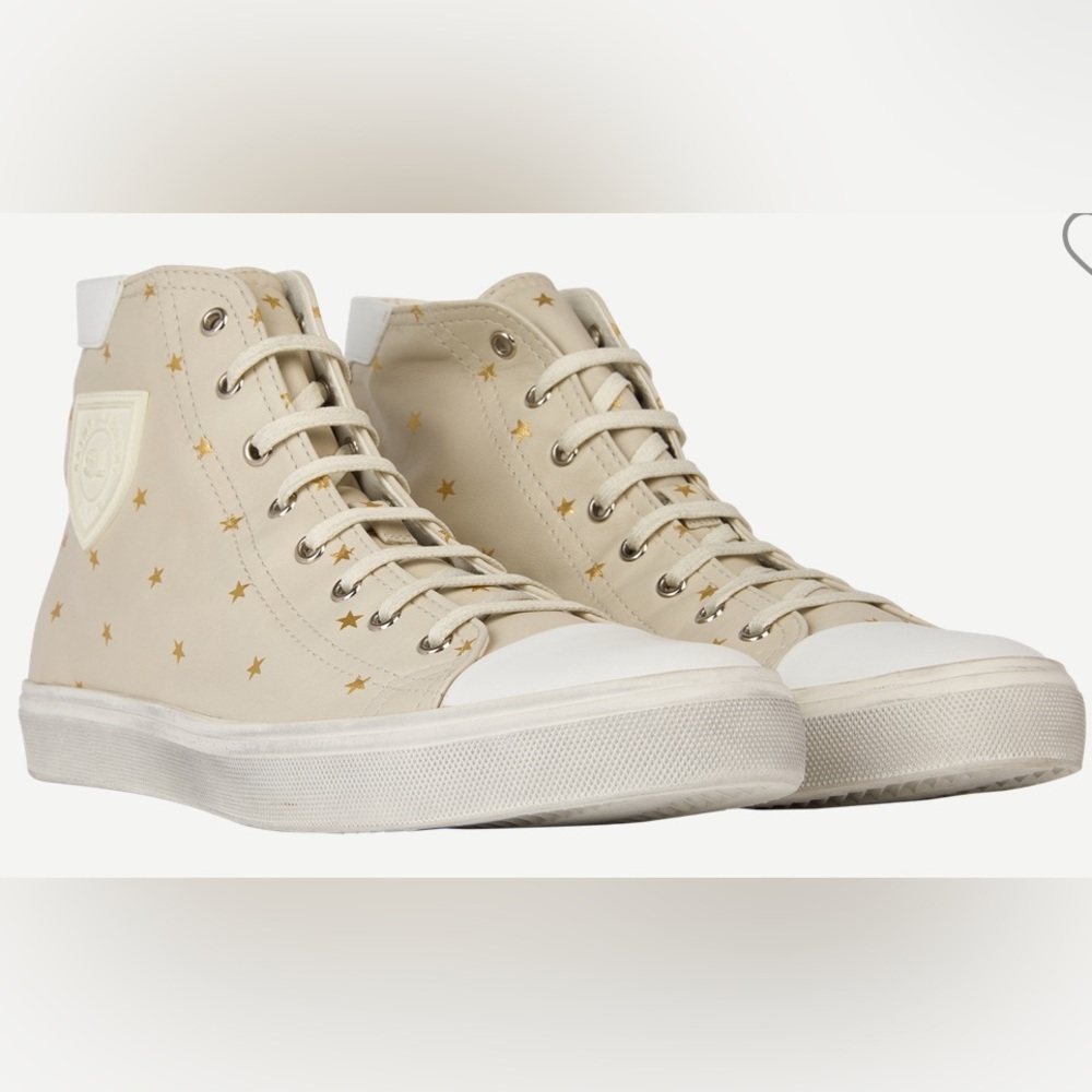 SAINT LAURENT BEDFORD STAR HIGH TOP SNEAKERS